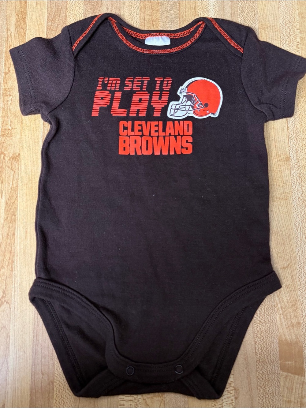 NFL Cleveland Browns Brown and Orange Baby Bodysuit